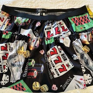 Sparkle Athletic Running Skirt Casino Lady Luck Slots Rock N Roll Las Vegas